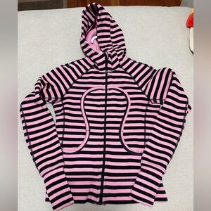 Vintage Lululemon Scuba Striped Black and Pink